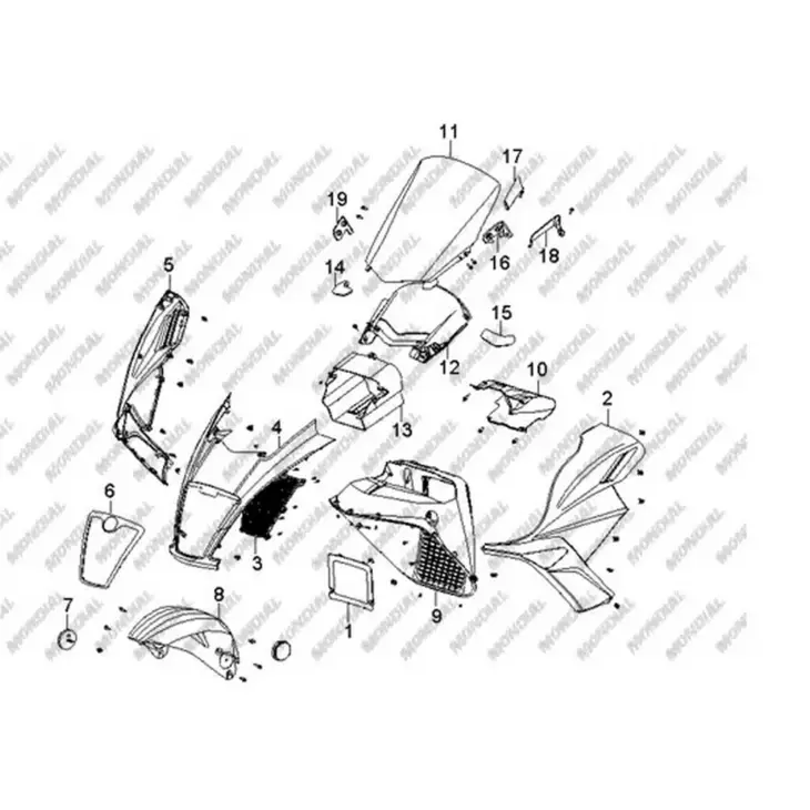 CF MOTO JETMAX 250 (EFI) ON PANEL DEKORATIF KAPAK #Y4CFM4000A0443
