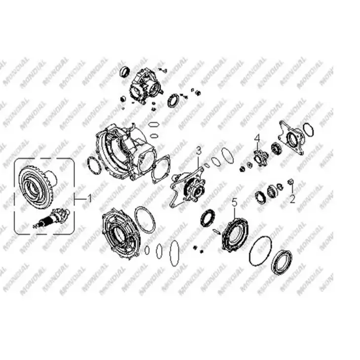 CF MOTO TERRALANDER 500 (4x4) (EFI) MAHRUTI DISLI SETI ARKA DIFRANSIYEL GRUBU #Y4CFM4001A0161