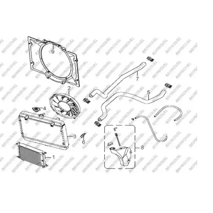 CF MOTO TERRALANDER 500 (4x4) (EFI) RADYATOR FANI #Y4CFM4001A0304