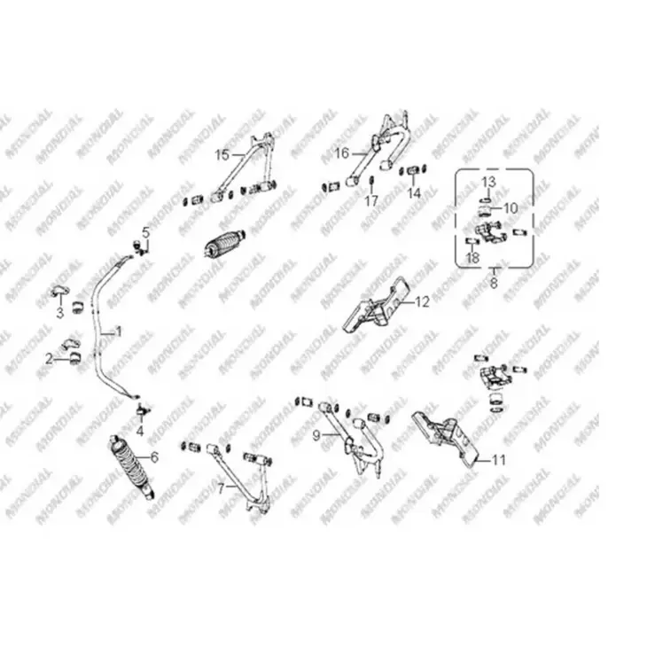CF MOTO TERRALANDER 500 (4x4) (EFI) ARKA AMORTISOR (SIYAH) #Y4CFM4001A0399