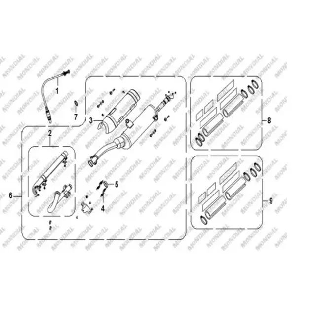 CF MOTO TERRALANDER 625 (4x4) (EFI) EGZOZ KOMPLE (SIYAH) #Y4CFM4002A0059