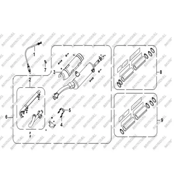 CF MOTO TERRALANDER 625 (4x4) (EFI) EGZOZ KOMPLE (SIYAH) #Y4CFM4002A0059