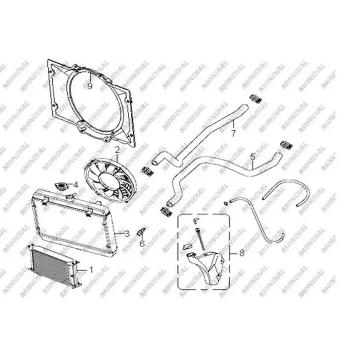 CF MOTO TERRALANDER 625 (4x4) (EFI) RADYATOR #Y4CFM4002A0041