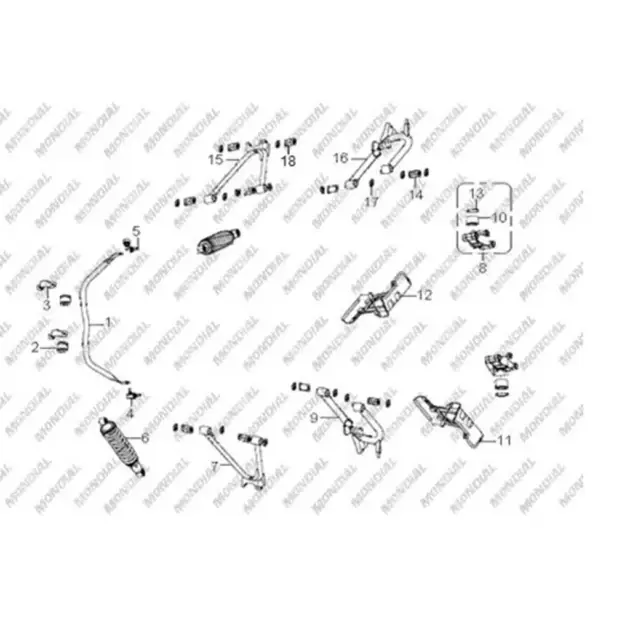 CF MOTO TERRALANDER 625 (4x4) (EFI) ARKA SALINCAK SOL ALT (SIYAH) #Y4CFM4002A0032