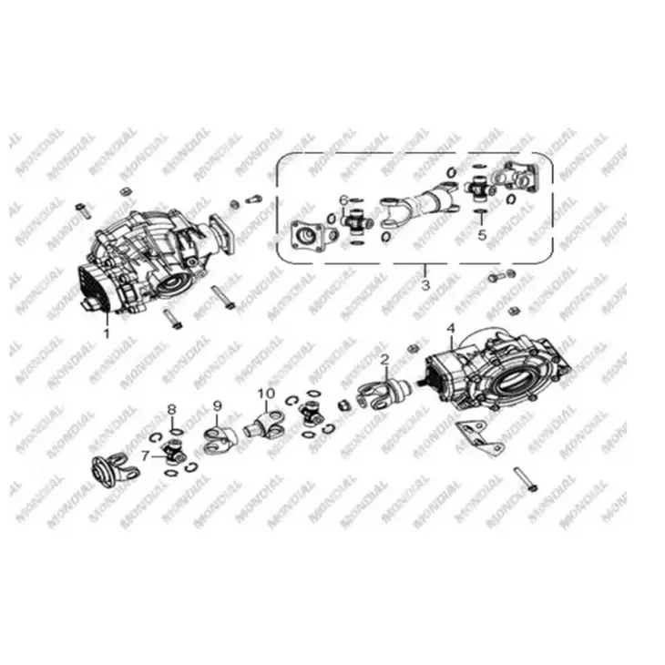 CF MOTO TERRACROSS 625 (4x4) (EFI) CAPRAZ SAFT 25X64 #Y4CFM4003A0023
