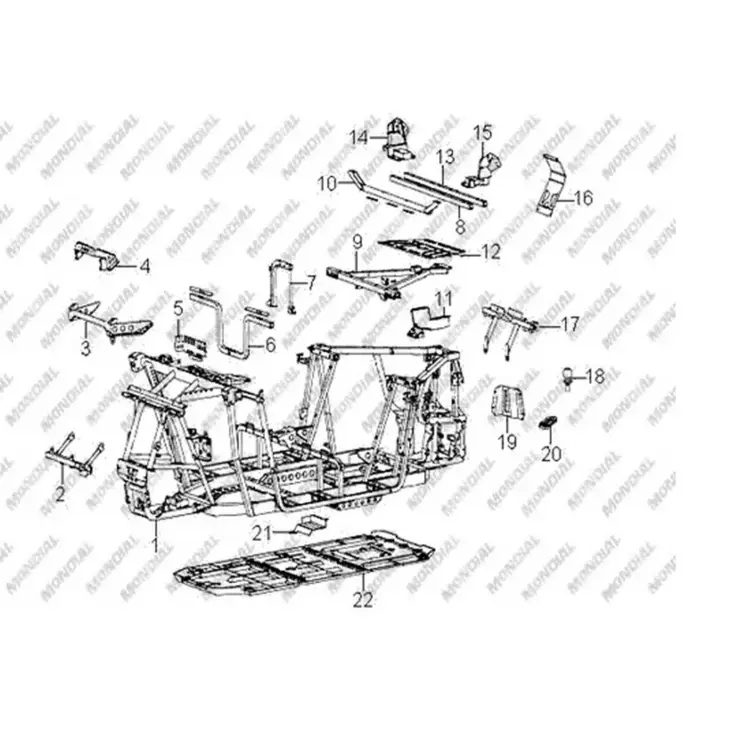 CF MOTO TERRACROSS 625 (4x4) (EFI) ARKA BAGAJ BAGLANTI BRAKETI #Y4CFM4003A0063