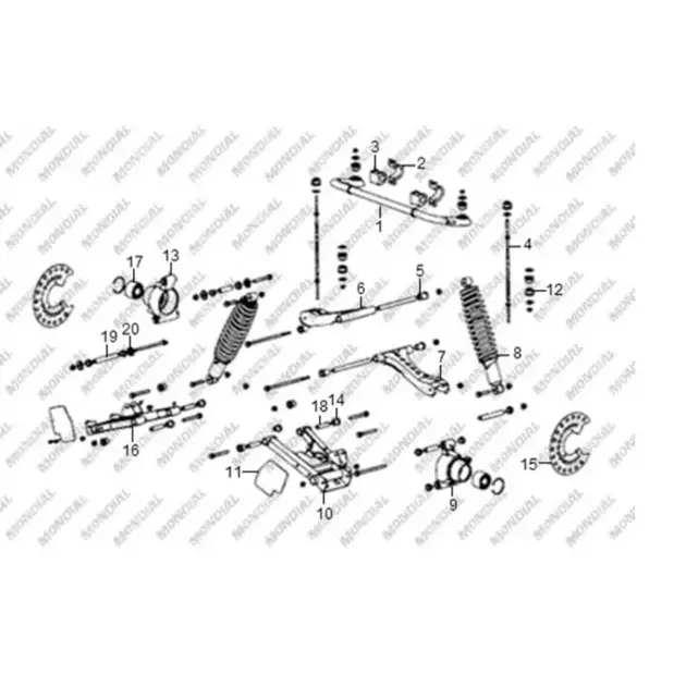 CF MOTO TERRACROSS 625 (4x4) (EFI) ARKA VIRAJ KOLU #Y4CFM4003A0415