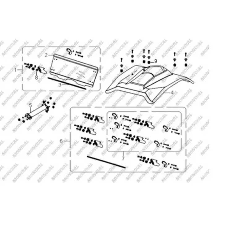 CF MOTO TERRACROSS 625 (4x4) (EFI) ARKA FREN BAGLANTI BRAKETI #Y4CFM4003A0233