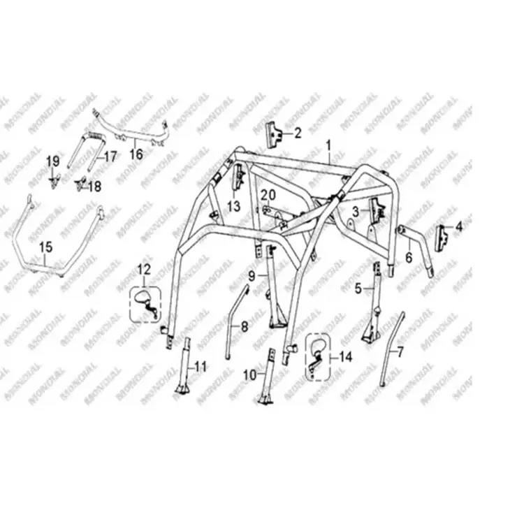 CF MOTO TERRACROSS 625 (4x4) (EFI) UST CERCEVE #Y4CFM4003A0216