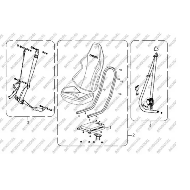 CF MOTO TERRACROSS 625 (4x4) (EFI) KOLTUK KOMPLE #Y4CFM4003A0015