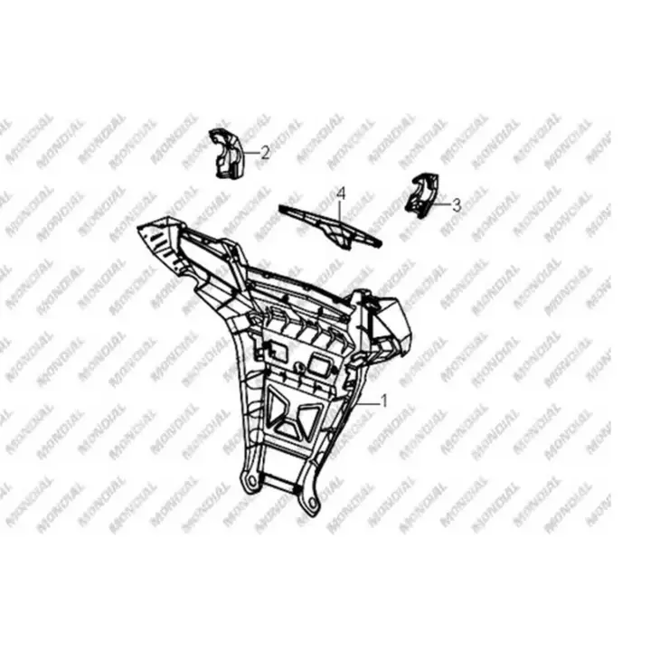 CF MOTO TERRACROSS 625 (4x4) (EFI) ARKA KARENAJ UST KAPAK (KIRMIZI) #Y4CFM4003A0113