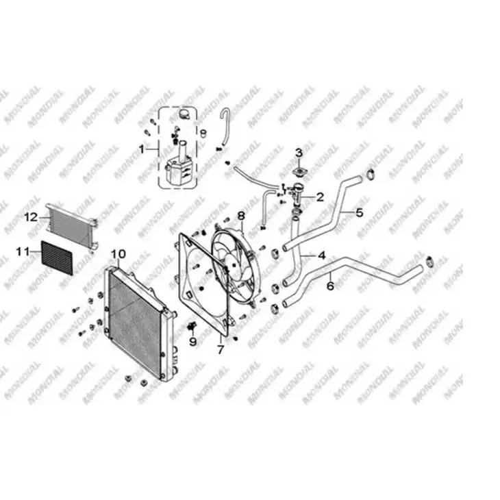 CF MOTO TERRALANDER 800 (4X4) (EFI) RADYATOR UST BORU #Y4CFM4004A0302