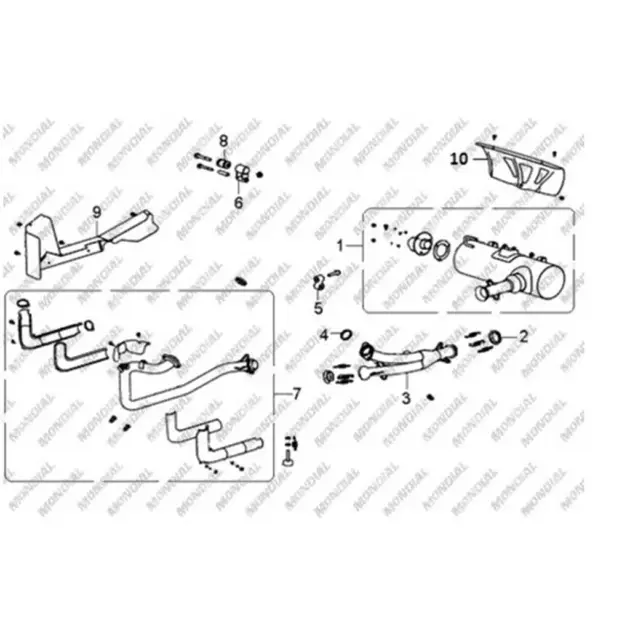 CF MOTO TRACKER 800 (EFI) EGZOZ BAGLANTI BRAKETI #Y4CFM4005A0026