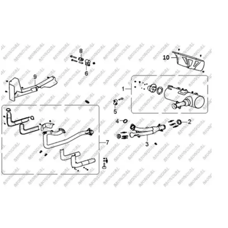 CF MOTO TRACKER 800 (EFI) EGZOZ BAGLANTI BRAKETI #Y4CFM4005A0026