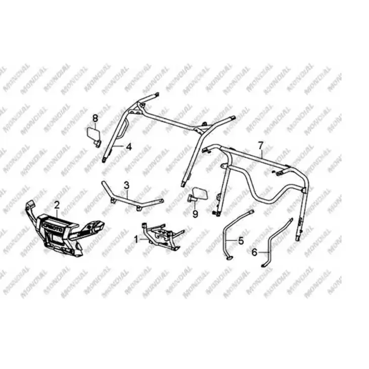 CF MOTO TRACKER 800 (EFI) UST CERCEVE ARKA #Y4CFM4005A0213