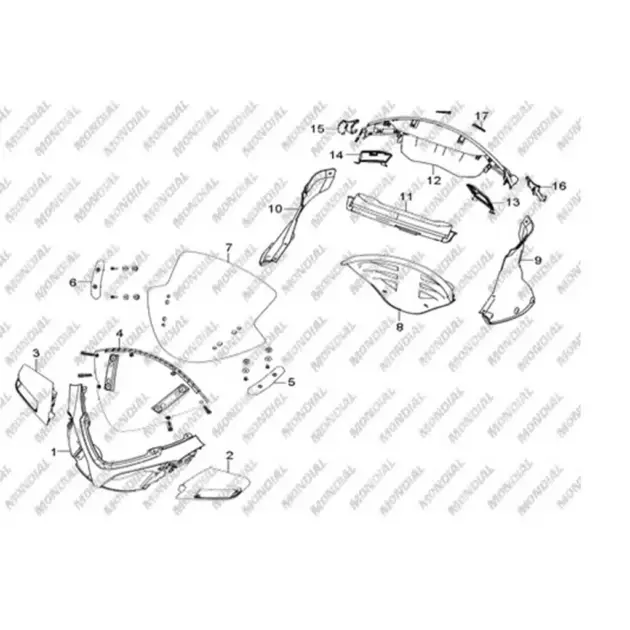 CF MOTO SD 650-T (EFI) GOSTERGE PANELI KOMPLE #Y4CFM4007A0088