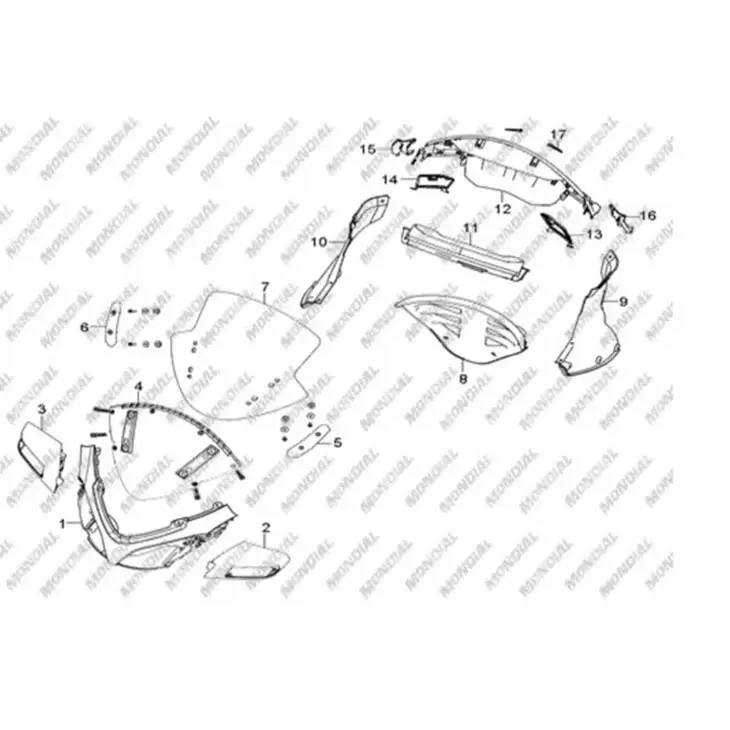 CF MOTO SD 650-T (EFI) GOSTERGE PANELI KOMPLE #Y4CFM4007A0088
