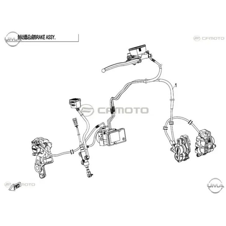 CF MOTO 400NK FREN SISTEMI KOMPLE #Y4CFM4009A0205