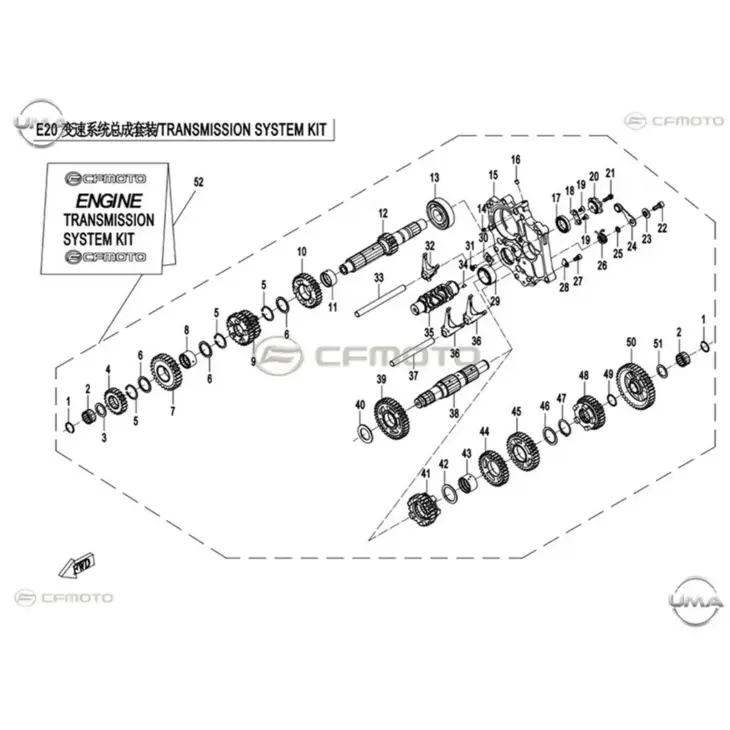 CF MOTO 650NK SANZIMAN DISLI TAKIM #Y4CFM4011A0013
