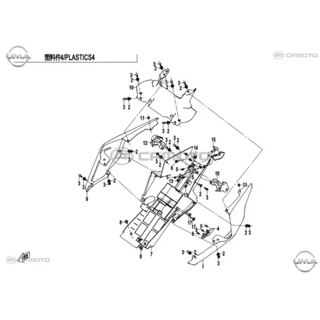 CF MOTO 250NK ARKA SINYAL BAGLANTI BRAKETI SAG #Y4CFM4012A0045