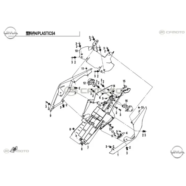 CF MOTO 250NK ARKA SINYAL BAGLANTI BRAKETI SAG #Y4CFM4012A0045