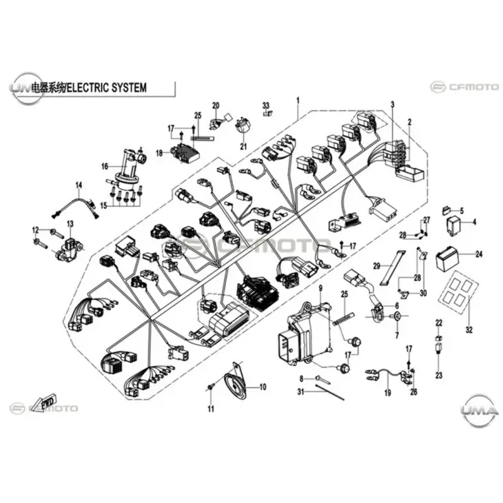 CF MOTO 250NK ELEKTRIK TESISATI KOMPLE #Y4CFM4012A0287