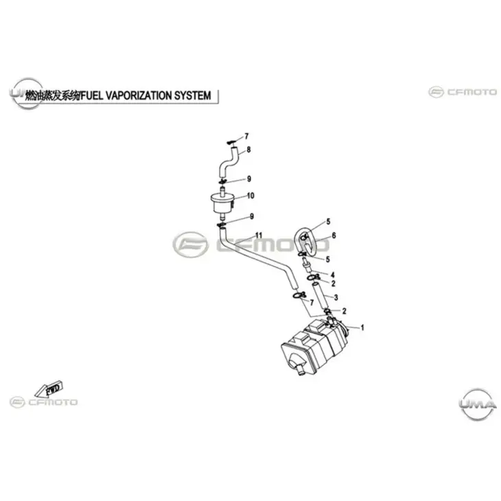 CF MOTO 250NK YAKIT BUHARLASTIRMA BORUSU I #Y4CFM4012A0145