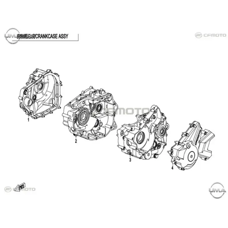 CF MOTO 250NK KRANK KUTUSU SAG KAPAK KOMPLE #Y4CFM4012A0151