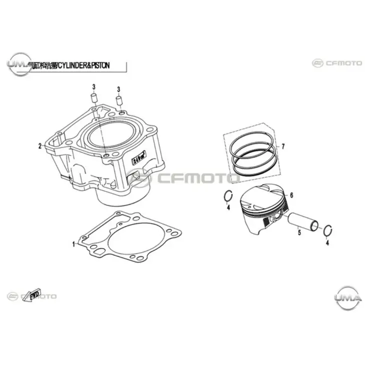 CF MOTO 250NK PISTON #Y4CFM4012A0195