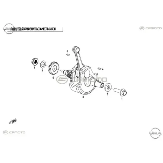 CF MOTO 250NK KRANK KOMPLE #Y4CFM4012A0211