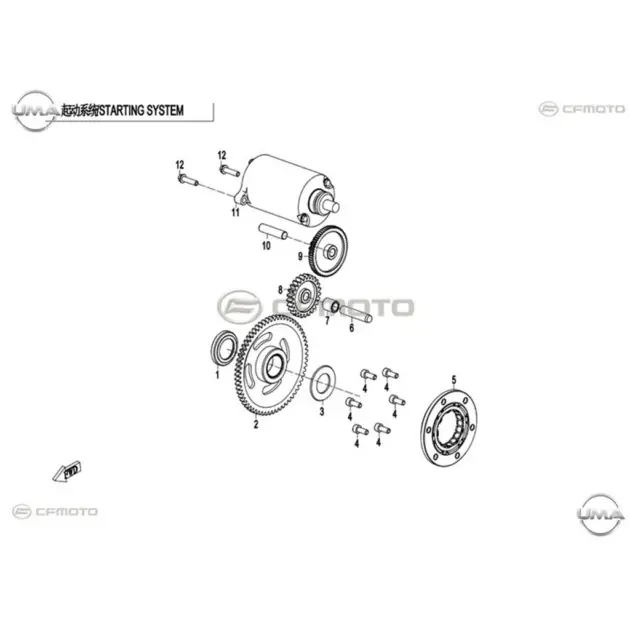 CF MOTO 250NK MARS REDUKSIYON DISLISI MILI #Y4CFM4012A0269