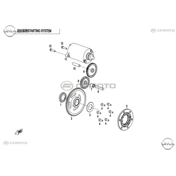 CF MOTO 250NK MARS REDUKSIYON DISLISI #Y4CFM4012A0268