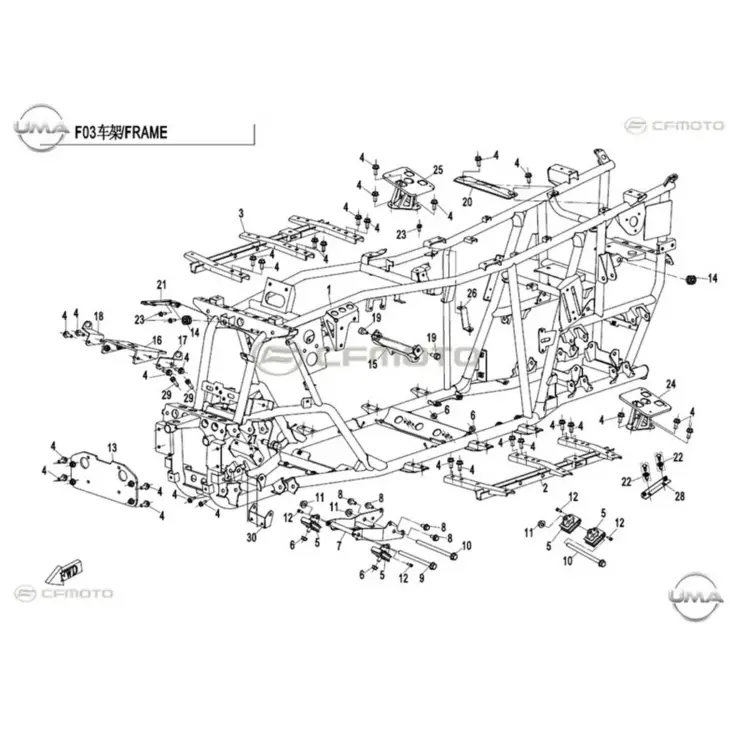 CF MOTO CF400ATR-L EPS (T3) SASI #Y4CFM4013A0175