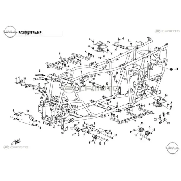 CF MOTO CF400ATR-L EPS (T3) DIREKSIYON BAGLANTI BRAKETI SAG #Y4CFM4013A0067