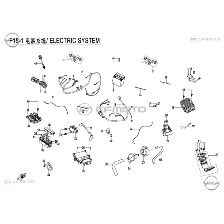 CF MOTO CF400ATR-L EPS (T3) ELEKTRIK TESISATI KOMPLE #Y4CFM4013A0197