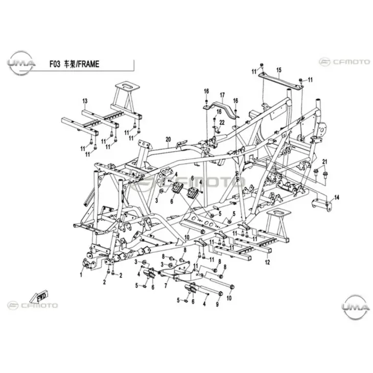 CF MOTO CF500ATR-A HAVA FILTRESI SAG BRAKET #Y4CFM4015A0078