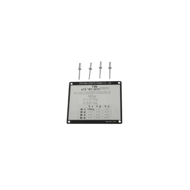 CF MOTO CF500ATR-A ISKELET NUMARASI PLAKASI #Y4CFM4015A0083