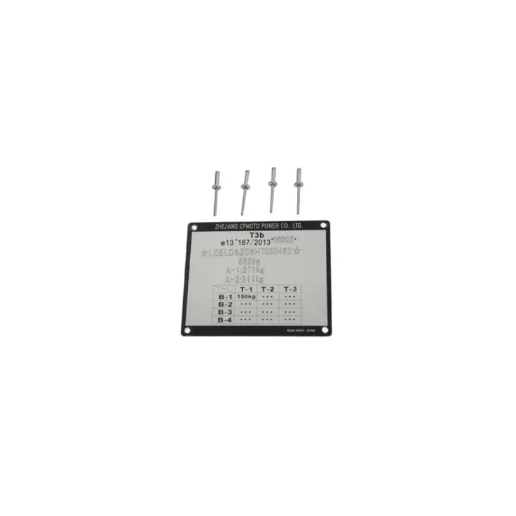 CF MOTO CF500ATR-A ISKELET NUMARASI PLAKASI #Y4CFM4015A0083