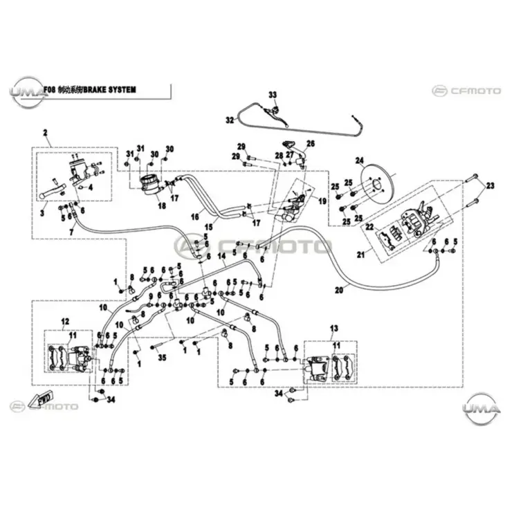 CF MOTO CFORCE 550 EPS (T3B) HIDROLIK KUTUSU #Y4CFM4016A0181