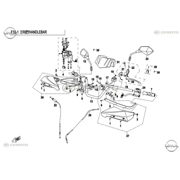 CF MOTO CFORCE 550 EPS (T3B) SOL ELCIK RUZGARLIGI #Y4CFM4016A0279