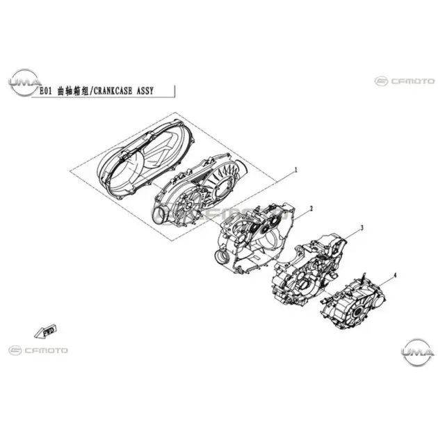 CF MOTO CFORCE 550 EPS (T3B) VARYATOR GOVDESI KOMPLE #Y4CFM4016A0051