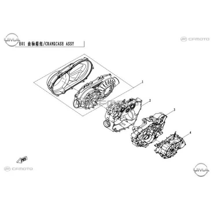 CF MOTO CFORCE 550 EPS (T3B) VARYATOR GOVDESI KOMPLE #Y4CFM4016A0051