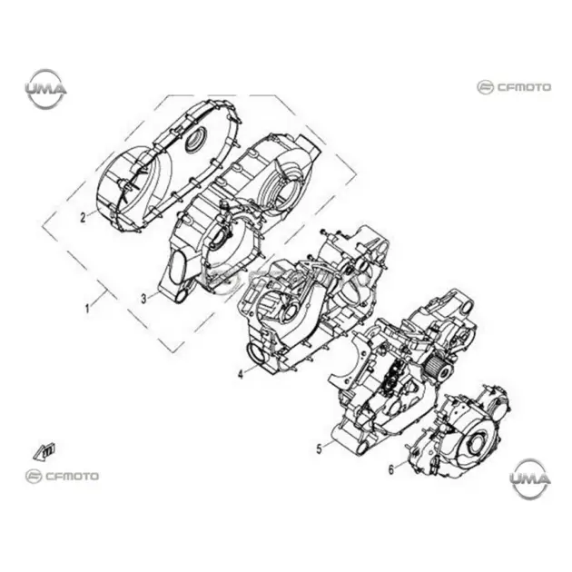 CF MOTO CF800ATR EPS (T3) KRANK KUTUSU SOL #Y4CFM4017A0005