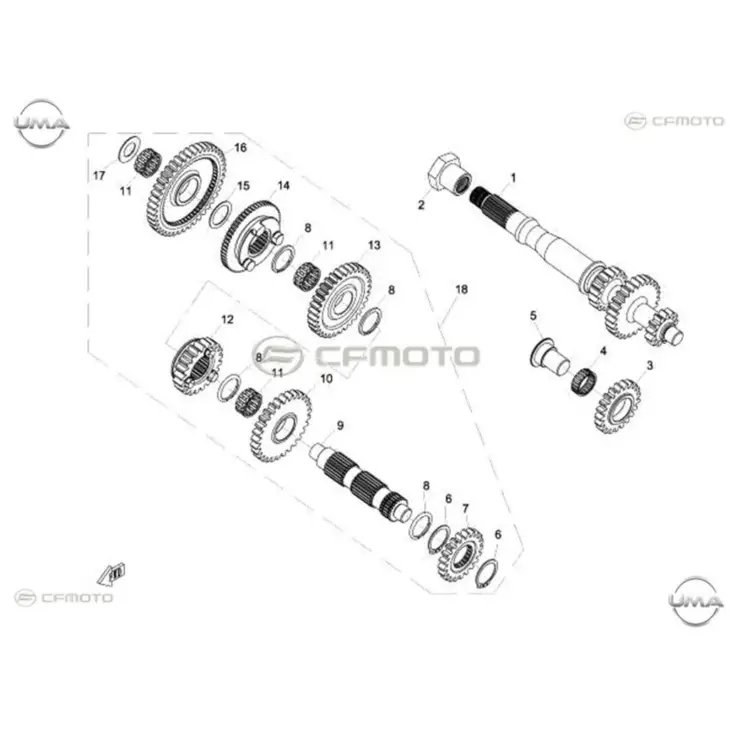 CF MOTO CF800ATR EPS (T3) VARYATOR MILI CIKIS DISLISI #Y4CFM4017A0033