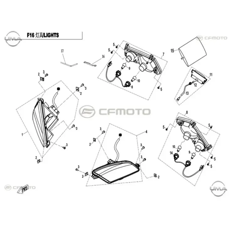 CF MOTO CF800ATR EPS (T3) FAR KOMPLE SAG #Y4CFM4017A0177
