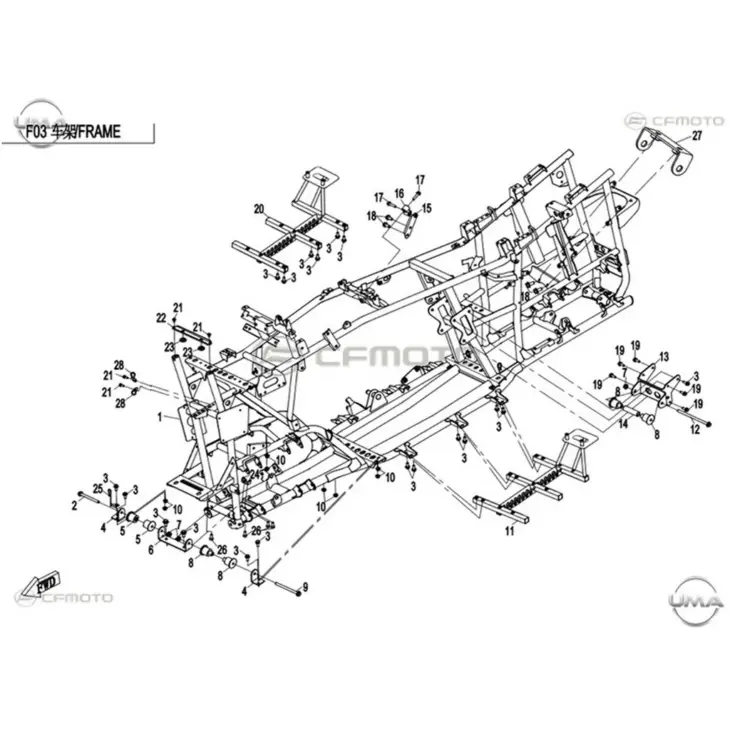 CF MOTO CFORCE 800 EPS (T3B) SASI #Y4CFM4018A0011
