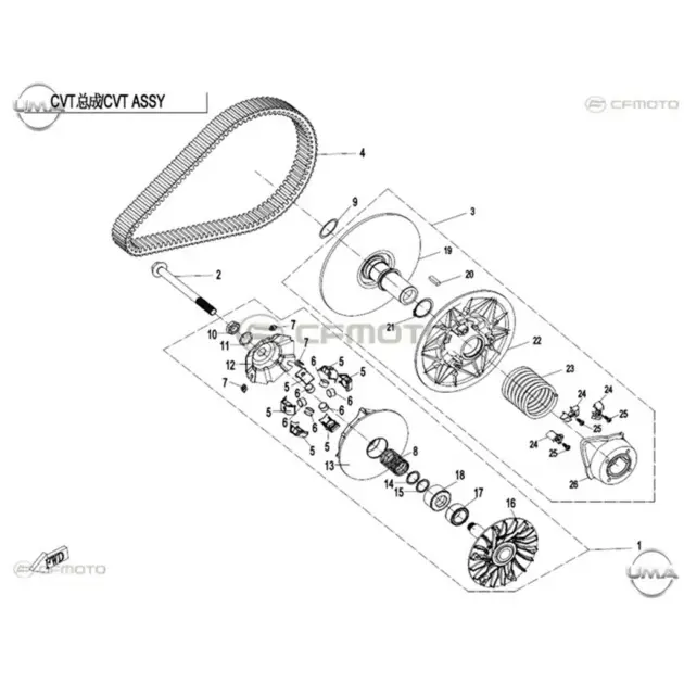 CF MOTO UFORCE 500 (T1B) KANATLI PALET #Y4CFM4020A0009