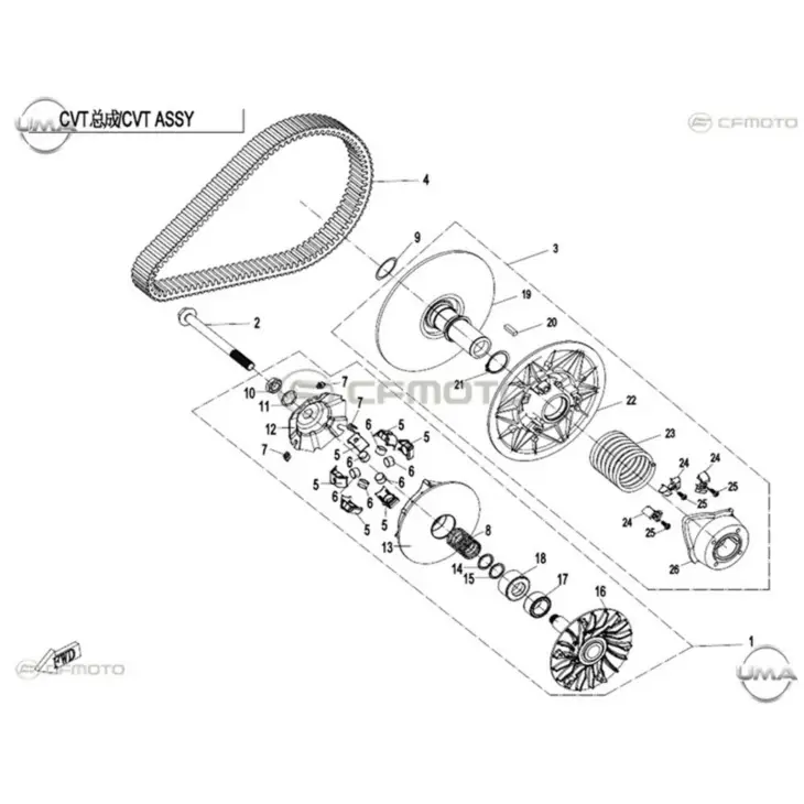 CF MOTO UFORCE 500 (T1B) KANATLI PALET #Y4CFM4020A0009