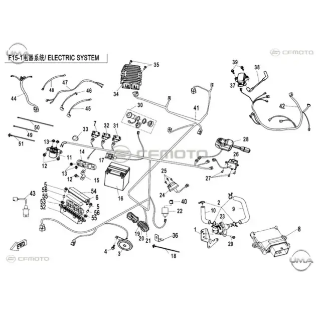CF MOTO UFORCE 500 (T1B) ECU #Y4CFM4020A0059