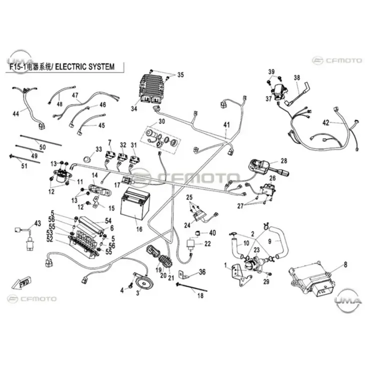 CF MOTO UFORCE 500 (T1B) ECU #Y4CFM4020A0059